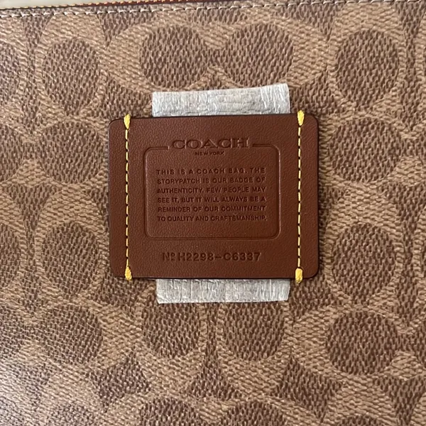 Coach Polished Pebble Leather Restored Day Tote in Brass/Brick Red, New +DustBag - Image 8