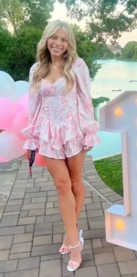 Floral romper Pink Size XS - Image 7