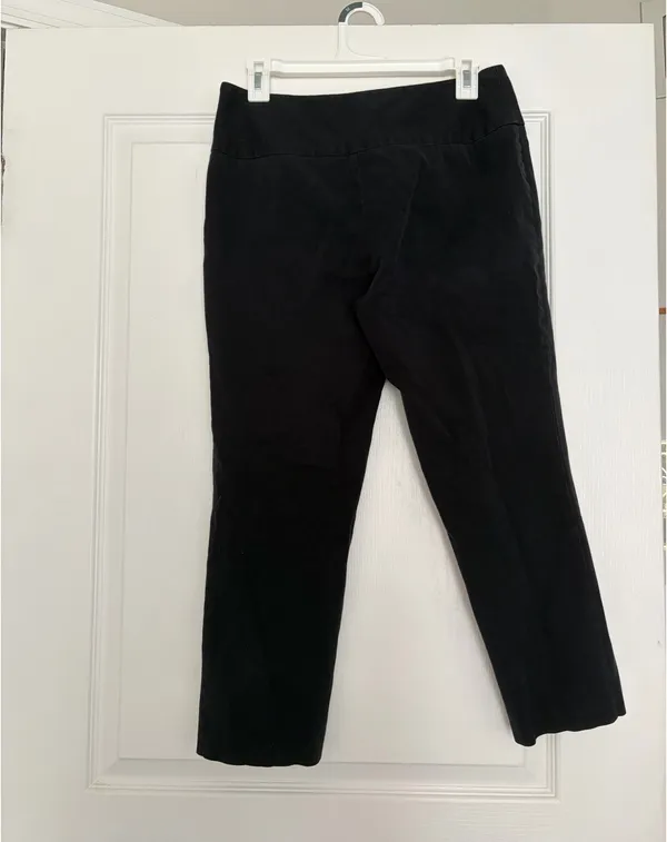 INC International Black Cropped Work Pants - Image 2