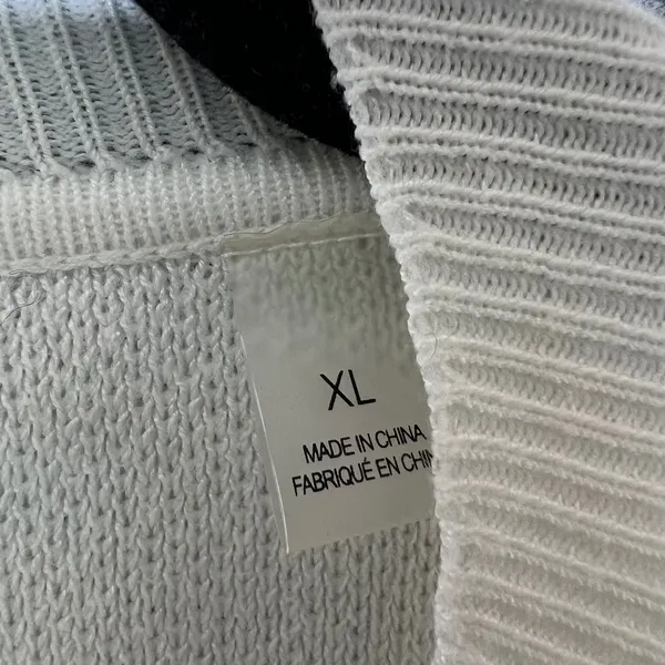 T Tahari Womens XL White Open Front‎ Cardigan Lantern Sleeve Cropped Sweater - Image 3
