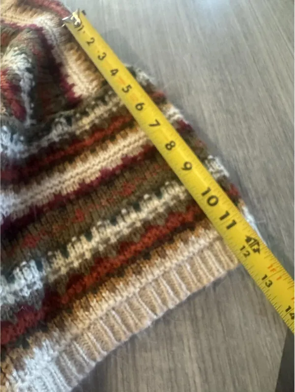 Pol Multicolor Cotton Blend Striped Cardigan Sweater with Pockets Size S - Image 6