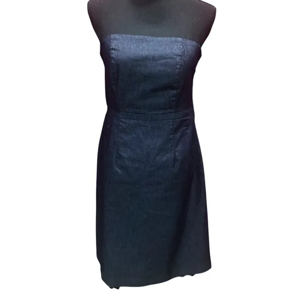 Carefully Chosen ❤️ Navy Textured Strapless Occasion See Measurements for size - Image 6