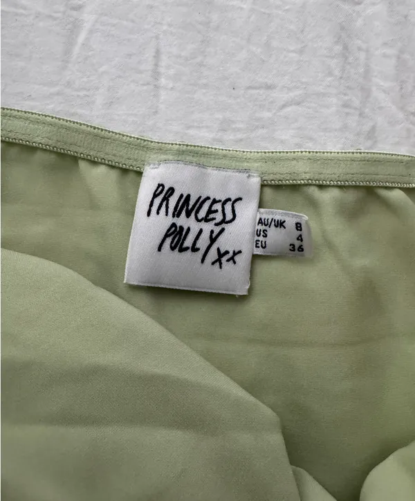 Princess Polly Mini Dress Green Sage - Image 3