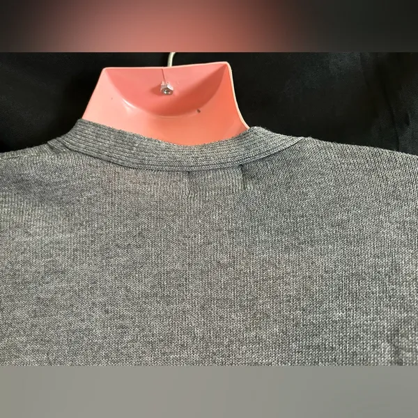 Worthington Gray Women's Open Front Cardigan Sweater with Zipper Detail SZ SM - Image 9