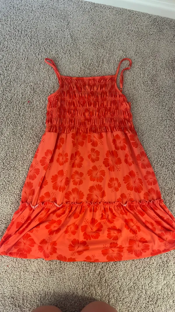 Dress Hawaiian Print Red Size L - Image 5