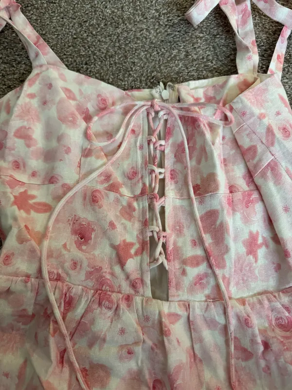Bardot Dress Pink Mini - Image 2
