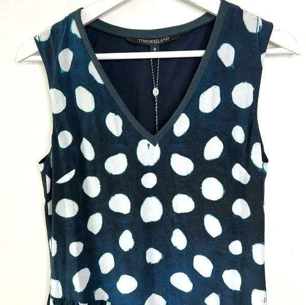 Timo Weiland Polka Dot Silk Dress Size 4 - Image 3