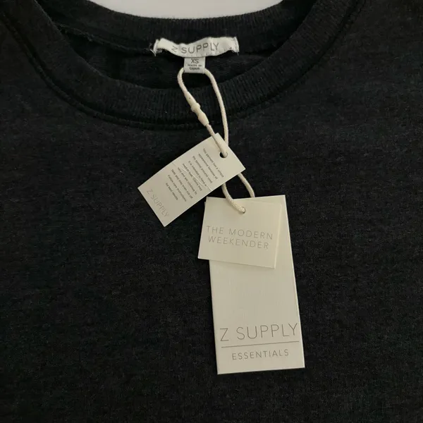NWT! Z Supply Charcoal Gray Oversized Sweatshirt - Image 6