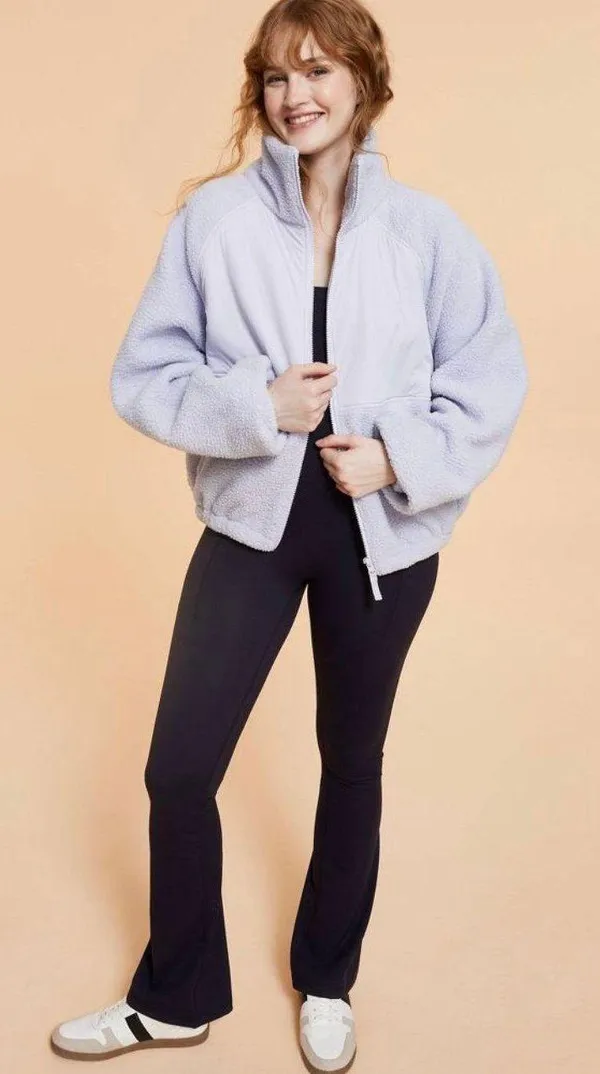 Target Viral exclusive Blogilates Campfire High Pile Fleece Full Zip Jacket - Image 6