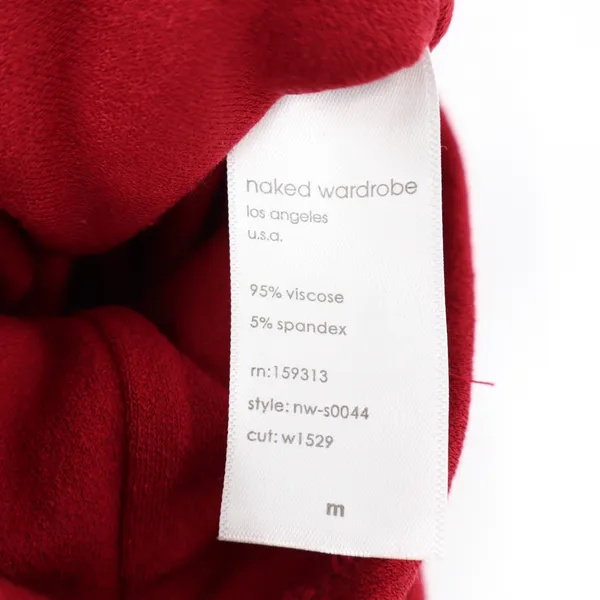 Naked Wardrobe Red High Waisted Bodycon Maxi Skirt Size M - Image 5