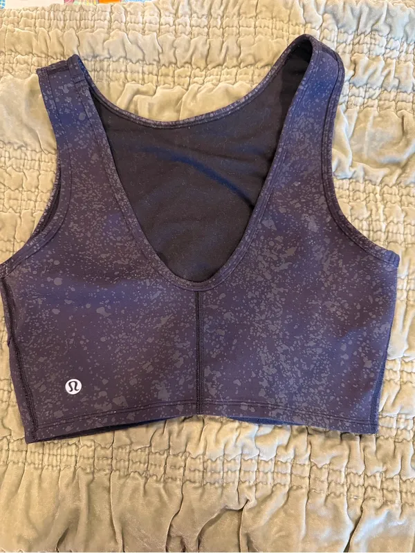 lululemon x Peloton bra top Navy Speckled Workout Yoga Cycling Athleisure Wear! - Image 2