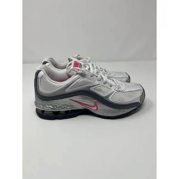 Nike Reax Run 5 Running Shoes Women 5 White Metallic Silver Pink Y2K Retro Gym - Image 3