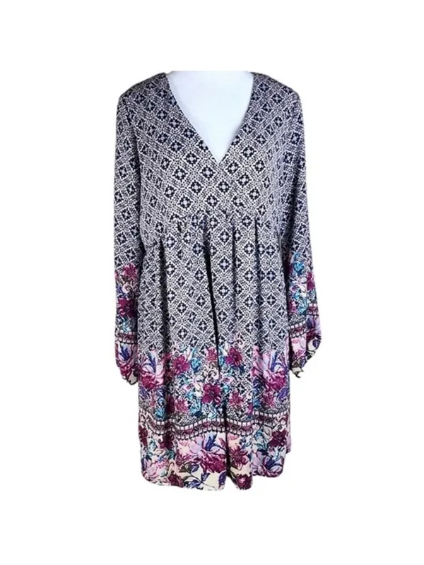 Altar'd State Floral Print Bohemian Babydoll Mini Dress Bridgerton Romantic - Image 2