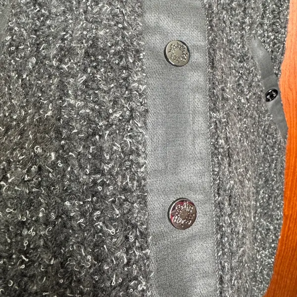 White House | Black Market Women Grey Sleeveless‎ Sweater Tunic Vest SP Textured Layer Minimalist Fall - Image 4