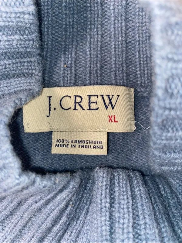 J. Crew mock turtleneck lambs Wool Periwinkle Light Blue Sweater - Image 2