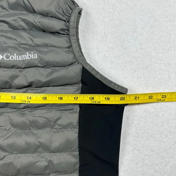 Columbia Women’s Quilted Puffer Vest Gray Black Full Zip Lightweight Size L - Image 7