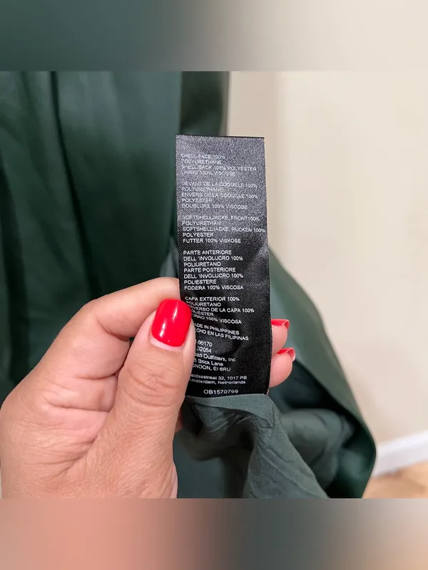 NWOT By Anthropologie Green Twist-Front Faux Leather Dress Size 8 - Image 9