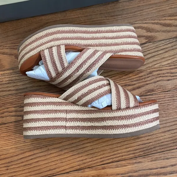 Patrizia by Spring Step‎ Wedge Sandals Rafi Camel size 38 (US 7.5-8) NWT - Image 3