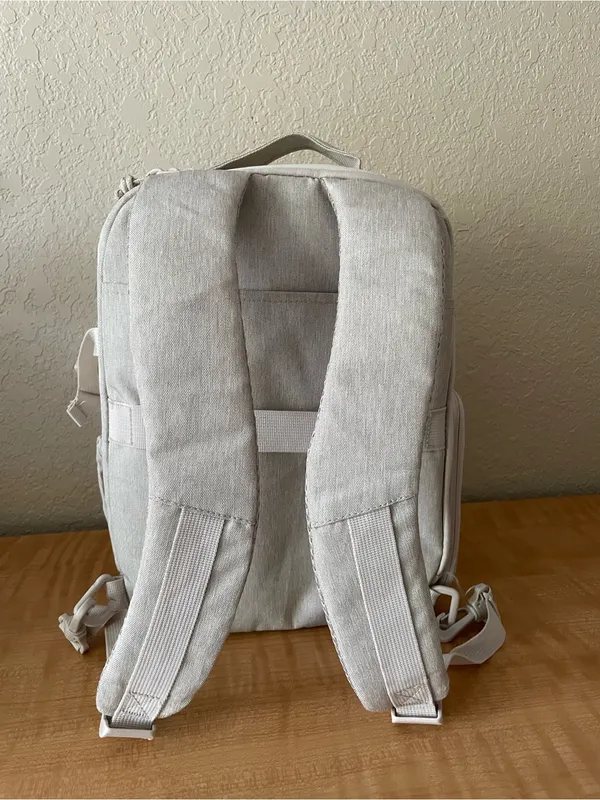 Bagsmart 2 in 1 Small Camera Backpack for DSLR Photography Traveling Trip Beige - Image 5