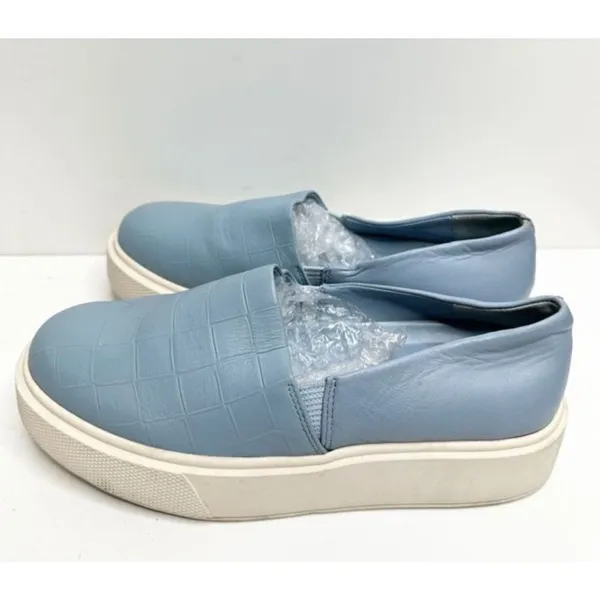 Vince Camuto Slip On Sneakers Platform Leather Casual Blue Shoes Size‎ 7 - Image 2