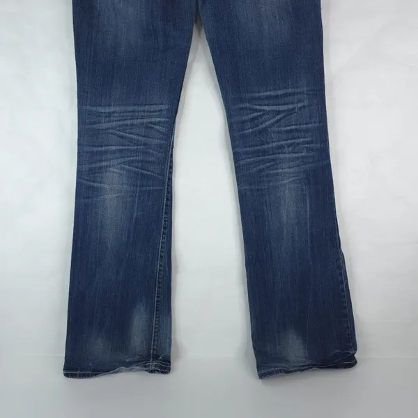 Wrangler Rock 47 Ultra Low Rise Embellished Flare Jeans Size 5x36‎ WHX65MG - Image 6