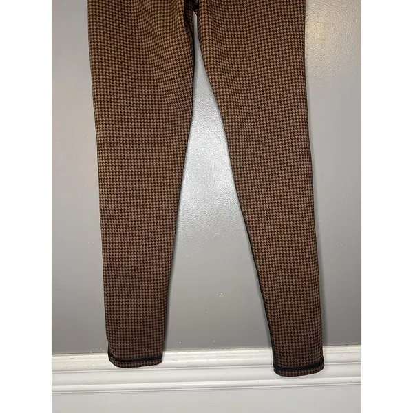 OFFLINE By Aerie Leggings Womens Medium Brown Houndstooth Stretch Ankle Pants - Image 7