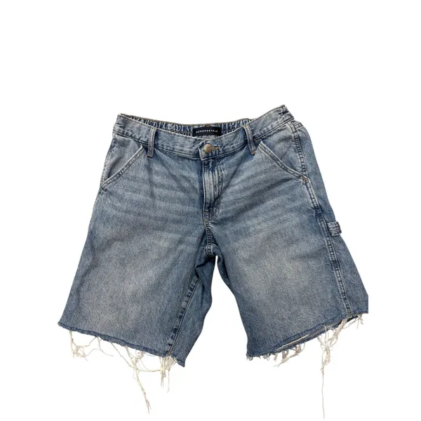 Aeropostale Baggy Jorts Women S Blue Denim Carpenter‎ Frayed Hem BMRIPK1 - Image 3