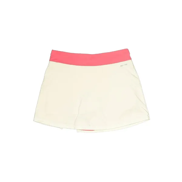 Nike Dri-FIT Tennis Skort Girls L 1 White Coral Pink Built-In Shorts Athletic - Image 2