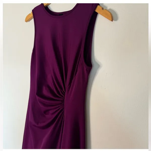 Flare and fit Dress detail on the side deep purple Medium NWT - Image 2
