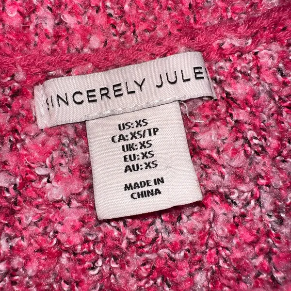 Sincerely Jules Pink Textured Knit Sweater XS - Image 5