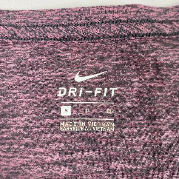 Nike‎ Dri-FIT Shirt Womens Small Pink Purple Heathered Scoop Neck Running Tee - Image 4