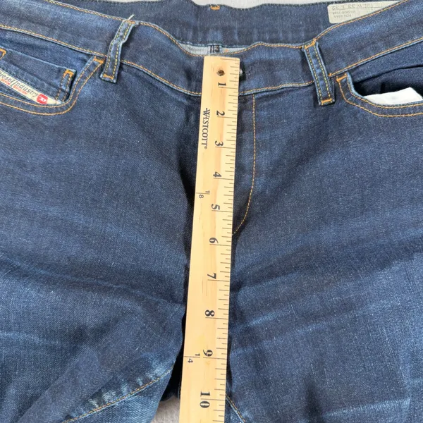 Y2k Diesel Industry Womens Dark Wash Stretch Straight Leg Jeans Size 33 x 32 - Image 5