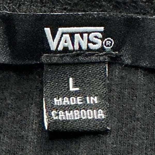 Vans Womens Ribbed Short Sleeve Crop Top Black Size L - Image 6