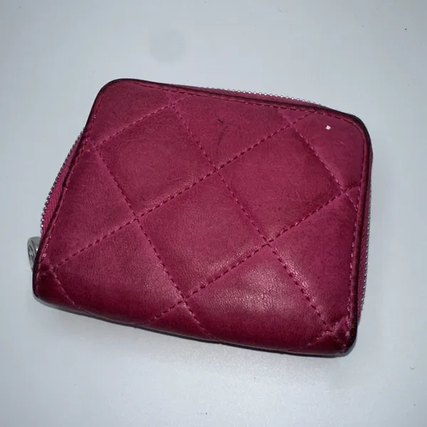 Michael Kors Quilted Pink Leather Small Zip Around Wallet Silver Tone Hardware - Image 2