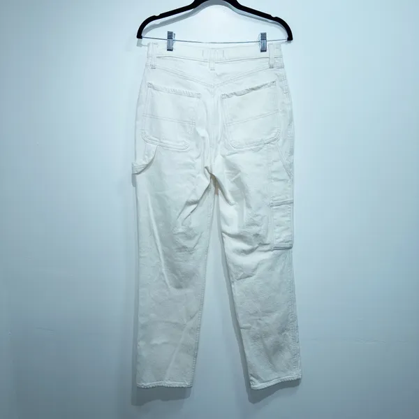 New Abercrombie & Fitch White 90's Straight Ultra High Rise Carpenter Jeans 8 - Image 8