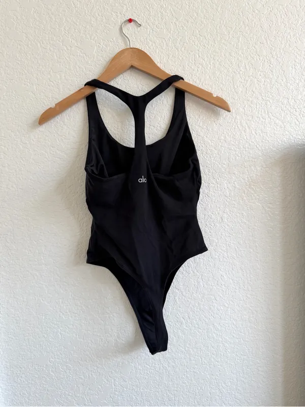 Alo Yoga Sleek Back Stretch Bodysuit Black S - Image 3