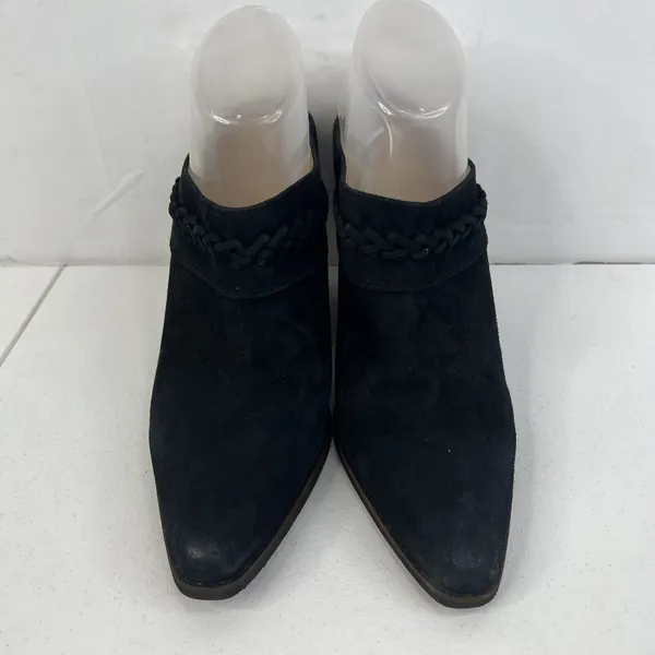 Sam‎ Edelman Size 10 Alison Western Mule in Black Suede Evereve Stacked Heel - Image 6