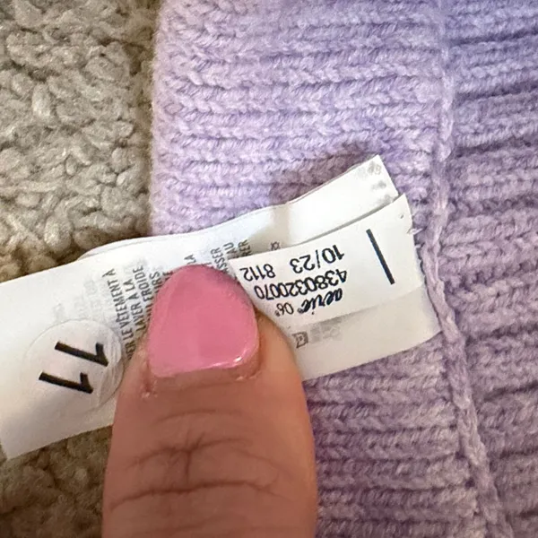 Aerie Women’s Large Lilac Ribbed Knit Pants Like New - Image 5