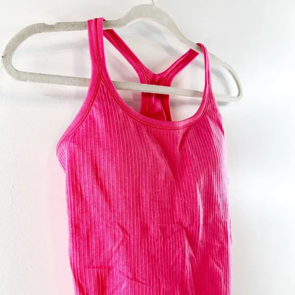 Lululemon Ebb to Street Ribbed Racerback Tank Top Lip Gloss Pink 6 - Image 11