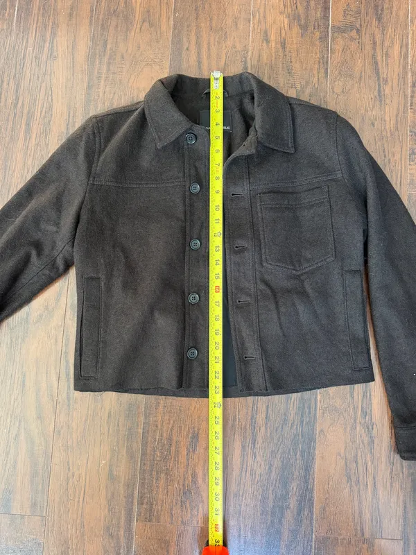 Brown Cropped Button-Front Jacket - Image 10