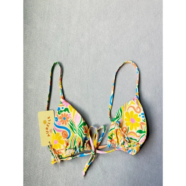 Aurelle‎ Floral Bikini Set Size Large Retro Tropical Tie Side Swim Set - Image 6