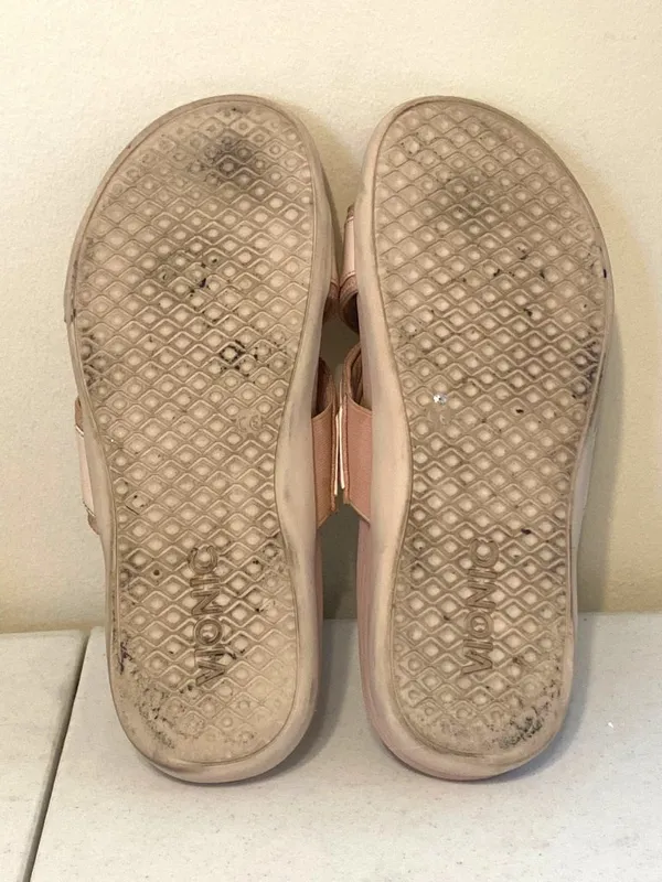 Women's Vionic Merced‎ Cross-Strap Orthotic Pink Sandals Slides Size 10 - Image 2