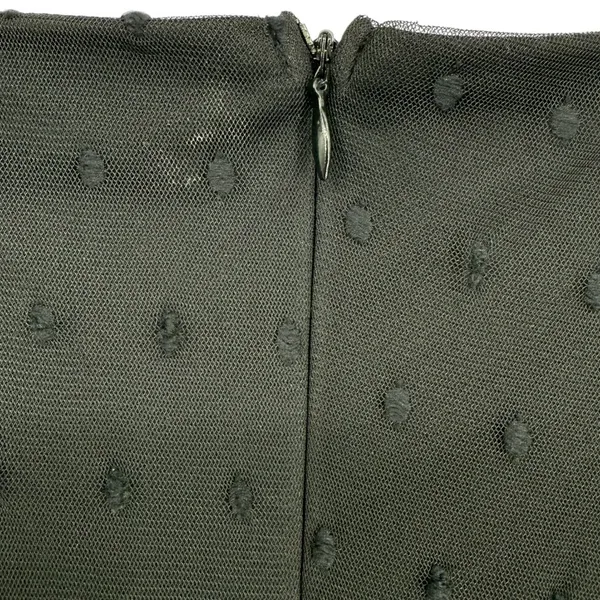 Lulus Black Swiss‎ Dot Tiered Bustier Midi Dress Size XS Whimsigoth Fairy Grunge - Image 10