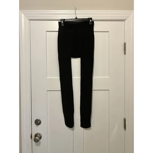 Women's Warm & Cozy Black Fleece lined Thermal Tights size Medium High Waist - Image 4