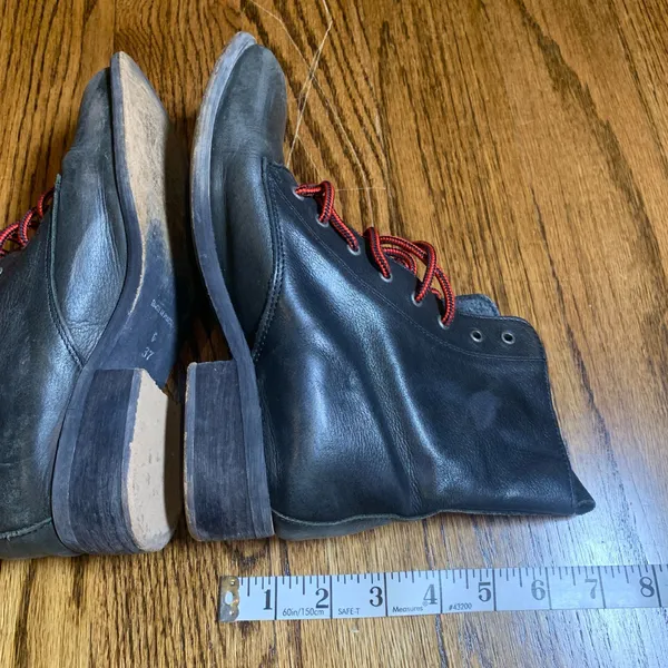 Etsy Vintage Leather Lace up Combat Style Boots Size Women's US 6 - Image 2