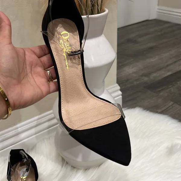 🖤🖤BLACK SUEDE HEELS Black Size 7 - Image 13