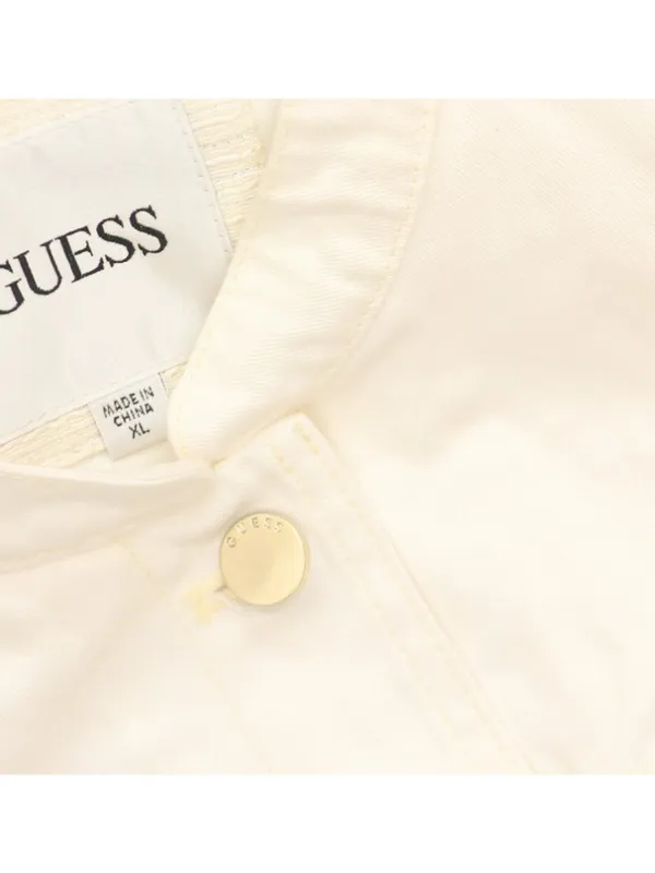 NEW Guess Elsie Tweed Mix Denim Jacket W5GL23WH610-F0ED White Tweed Combo XL - Image 10