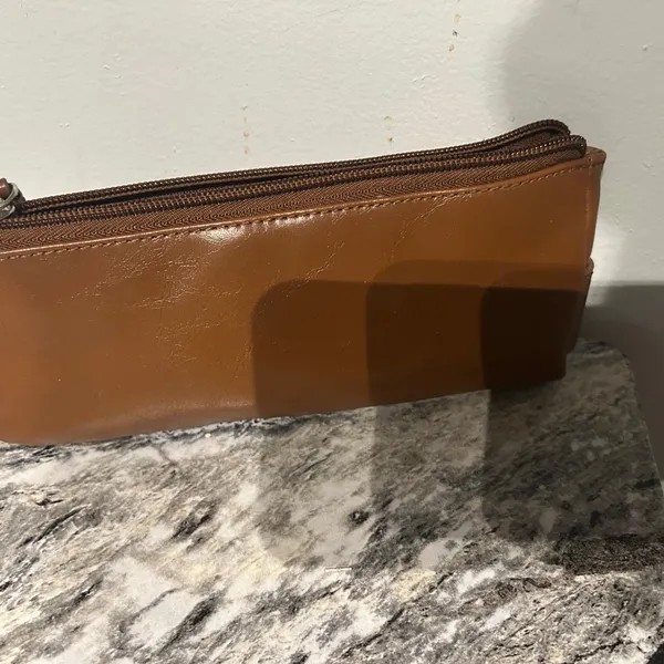 Nordstrom Brown Leather Pouch - Image 6