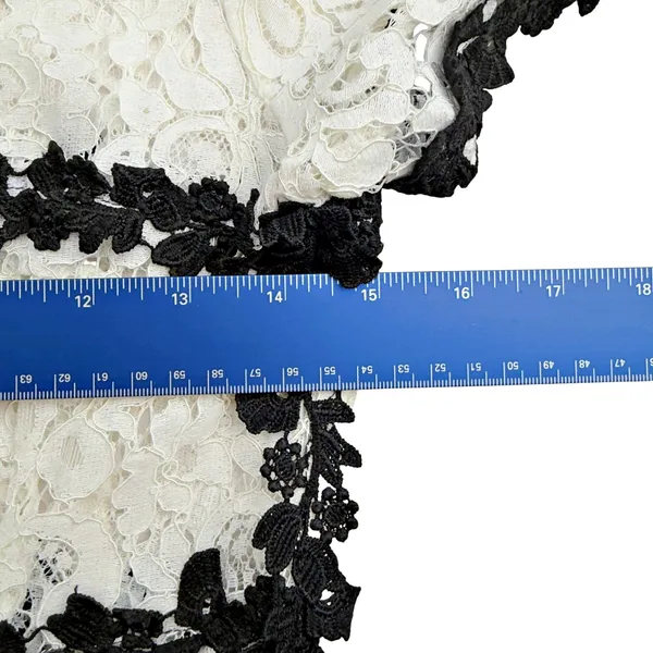 Son Yoon Joo Black White Lace Bows Fitted Pencil Sheer Unlined Dress Coquette - Image 6