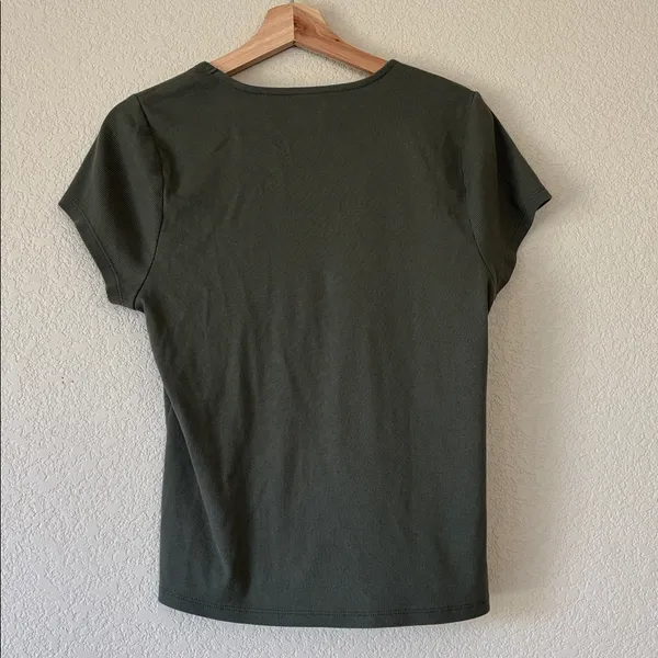 Old Navy Square Neck Short Sleeve Top - Olive - Image 3